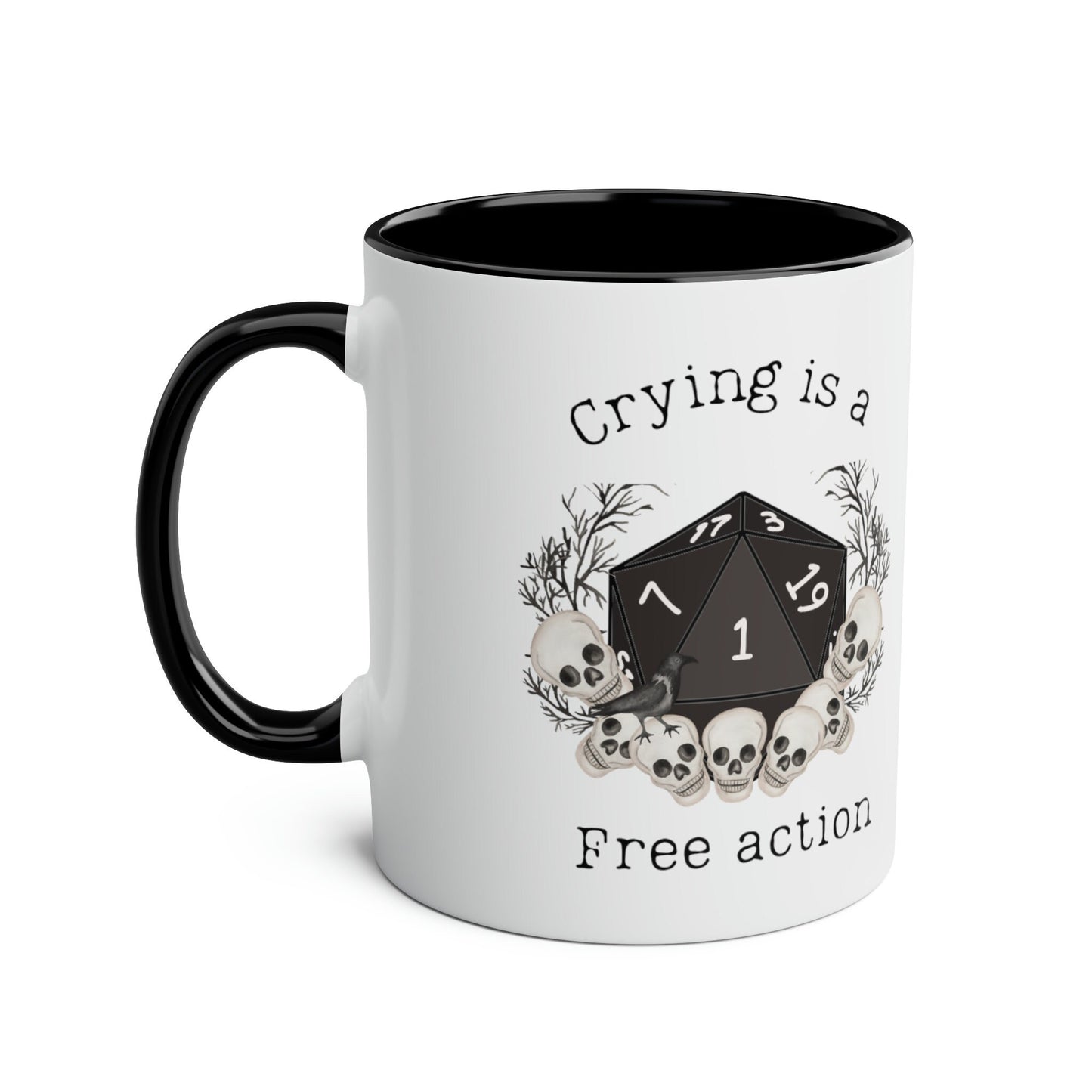 Dnd Crying est une tasse de dés D20 d'action gratuite