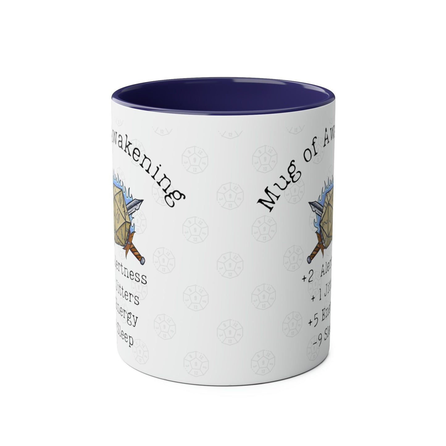 Tasse DND d'éveil pour les joueurs de RPG sur table et les fans de donjons, de dragons et de personnages de joueurs Warcraft, BG3