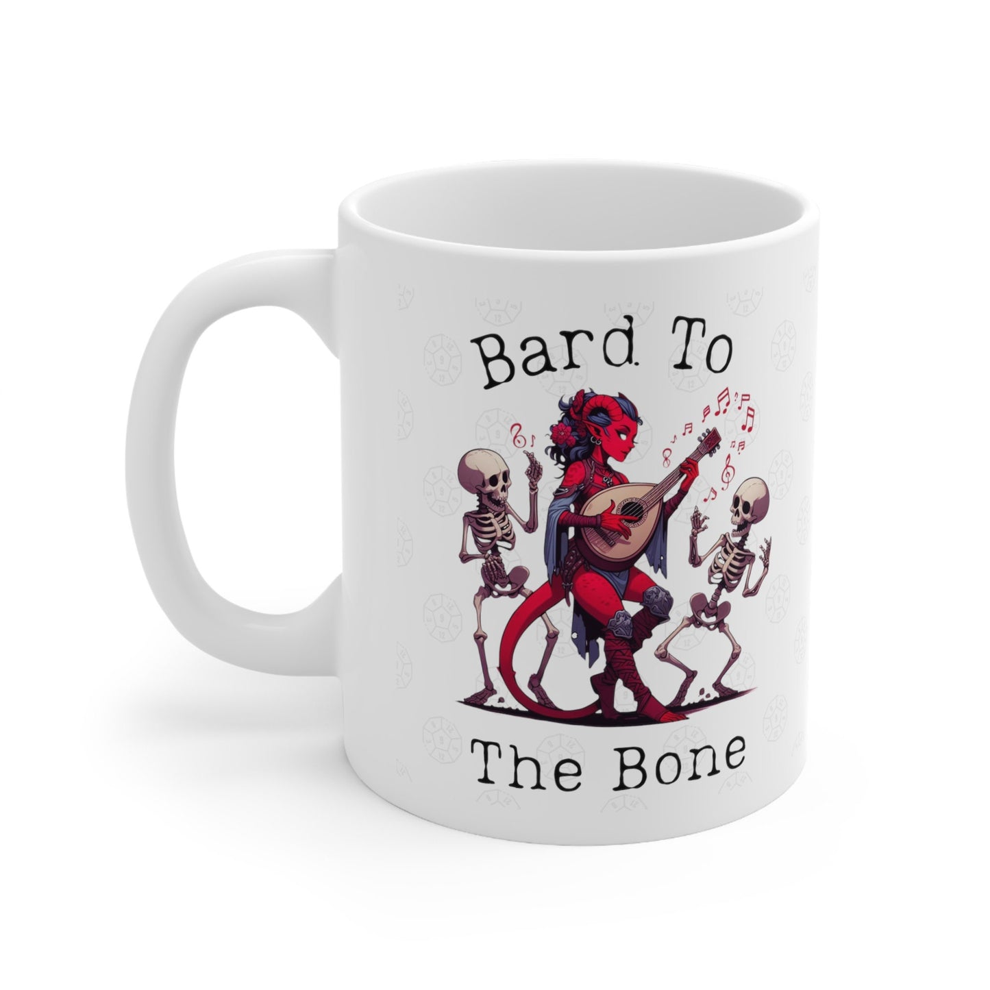 Mug cadeau Dnd Tiefling Bard To the Bone pour les fans de Dungeons Dragons BG3 Karlach, Baldurs 3, joueurs de TTRPG, cadeau de Saint-Valentin