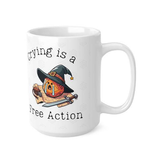 Dnd Crying is a Free Action Mug